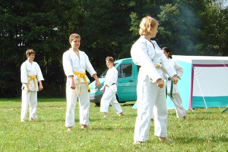 Training auf der Wiese
